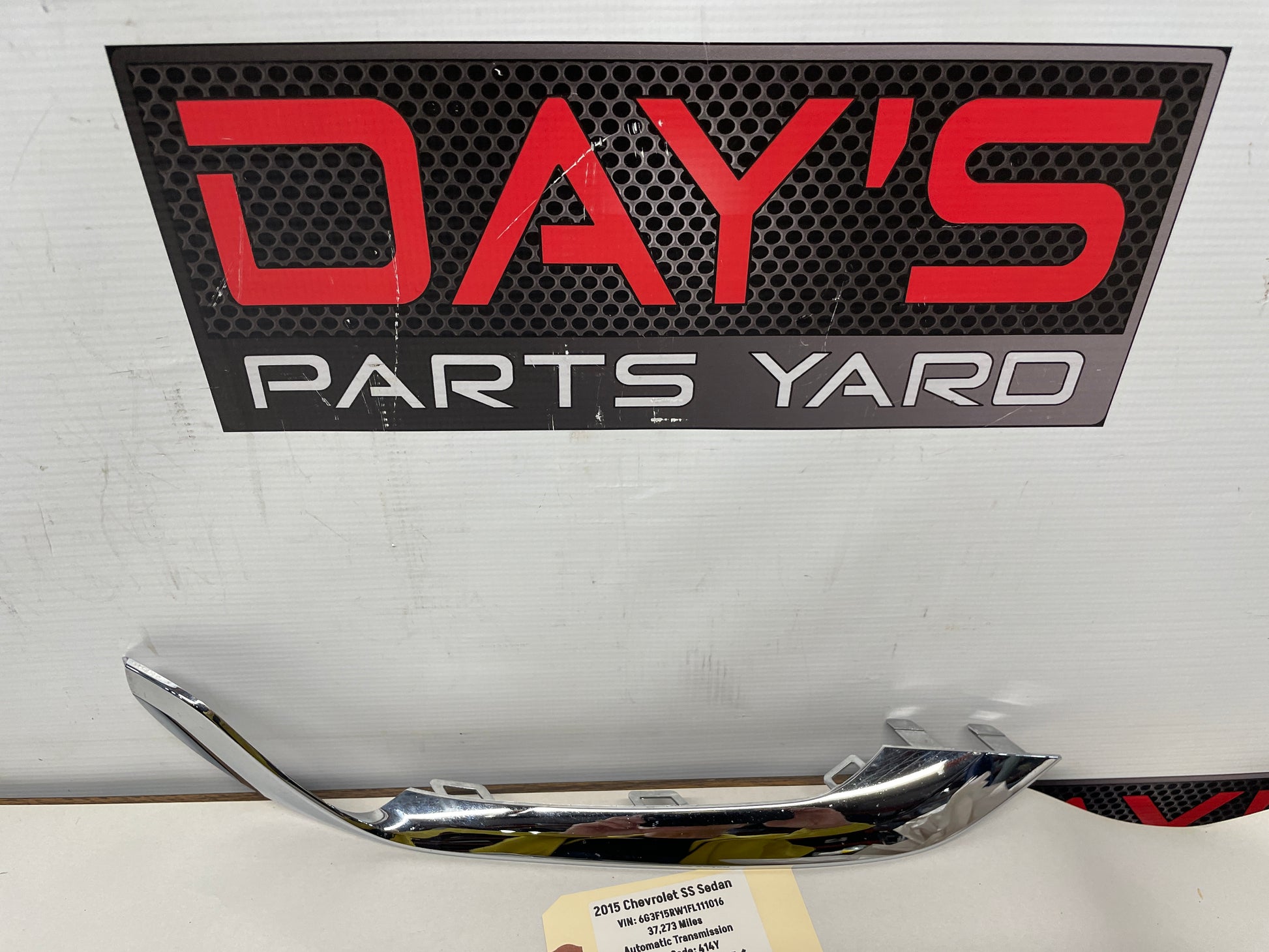 2016-17 Chevy SS Sedan Front Bumper RH DRL Fog Light Bezel Chrome OEM - Day's Parts Yard