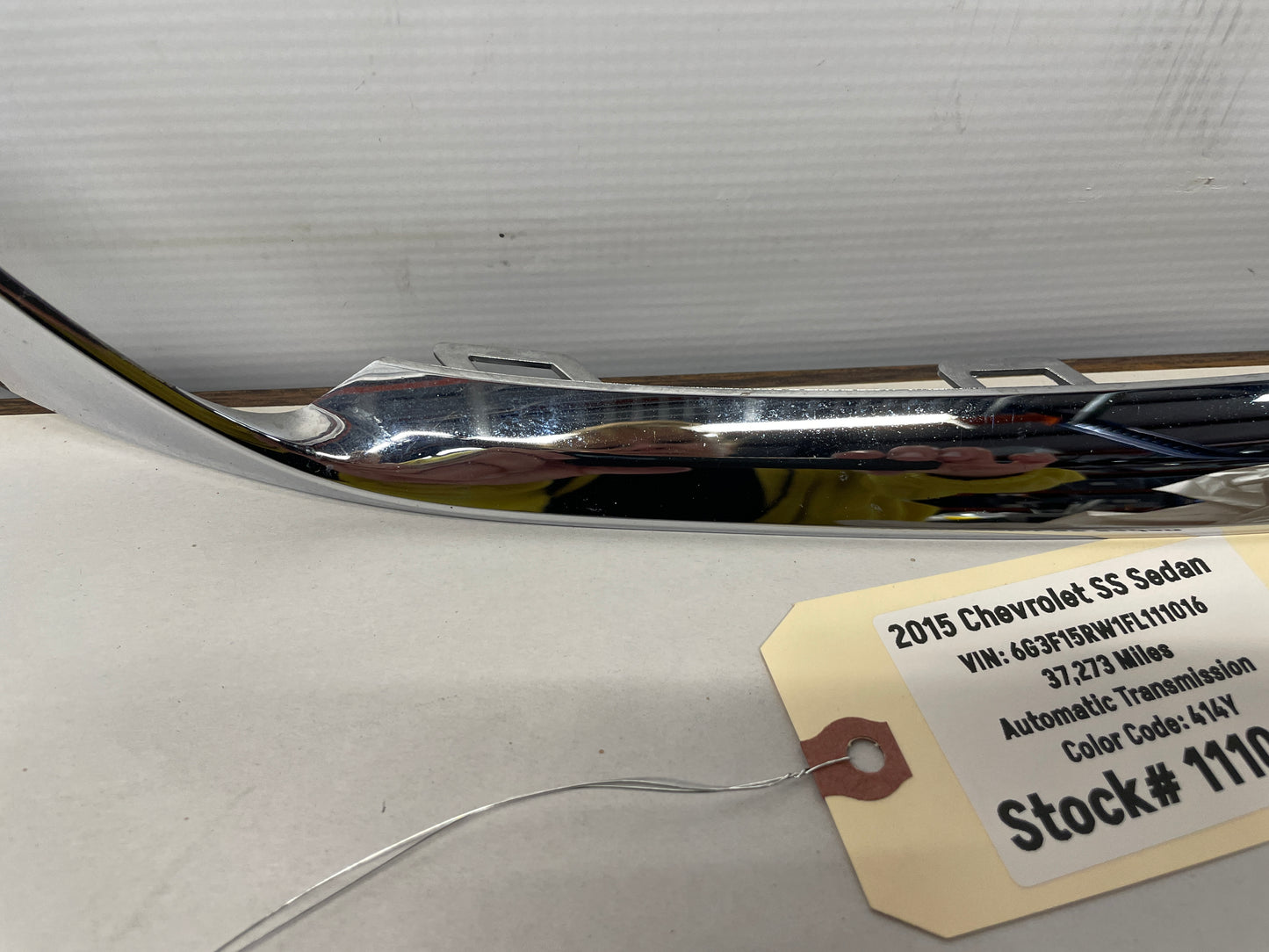 2016-17 Chevy SS Sedan Front Bumper RH DRL Fog Light Bezel Chrome OEM - Day's Parts Yard