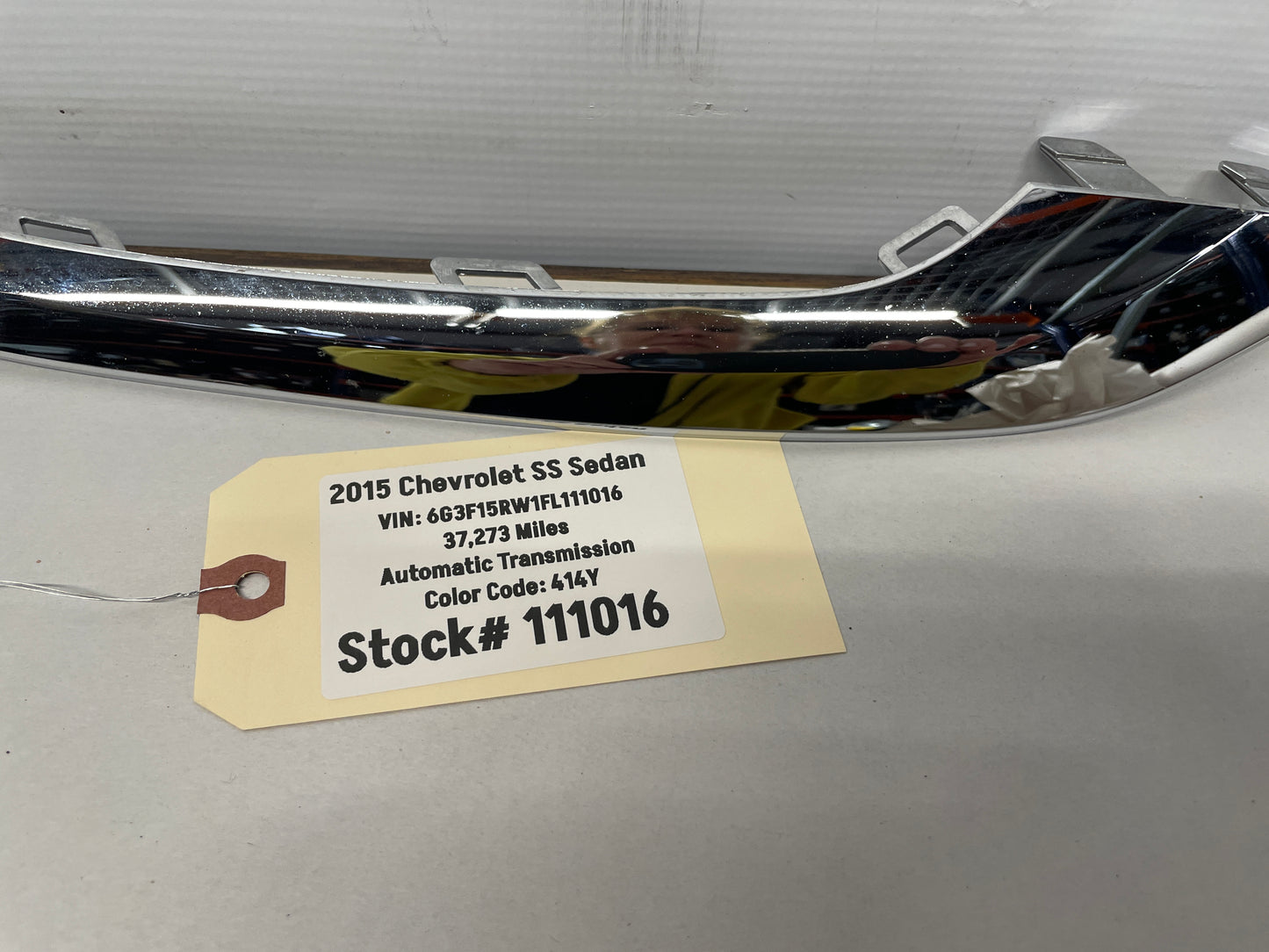 2016-17 Chevy SS Sedan Front Bumper RH DRL Fog Light Bezel Chrome OEM - Day's Parts Yard