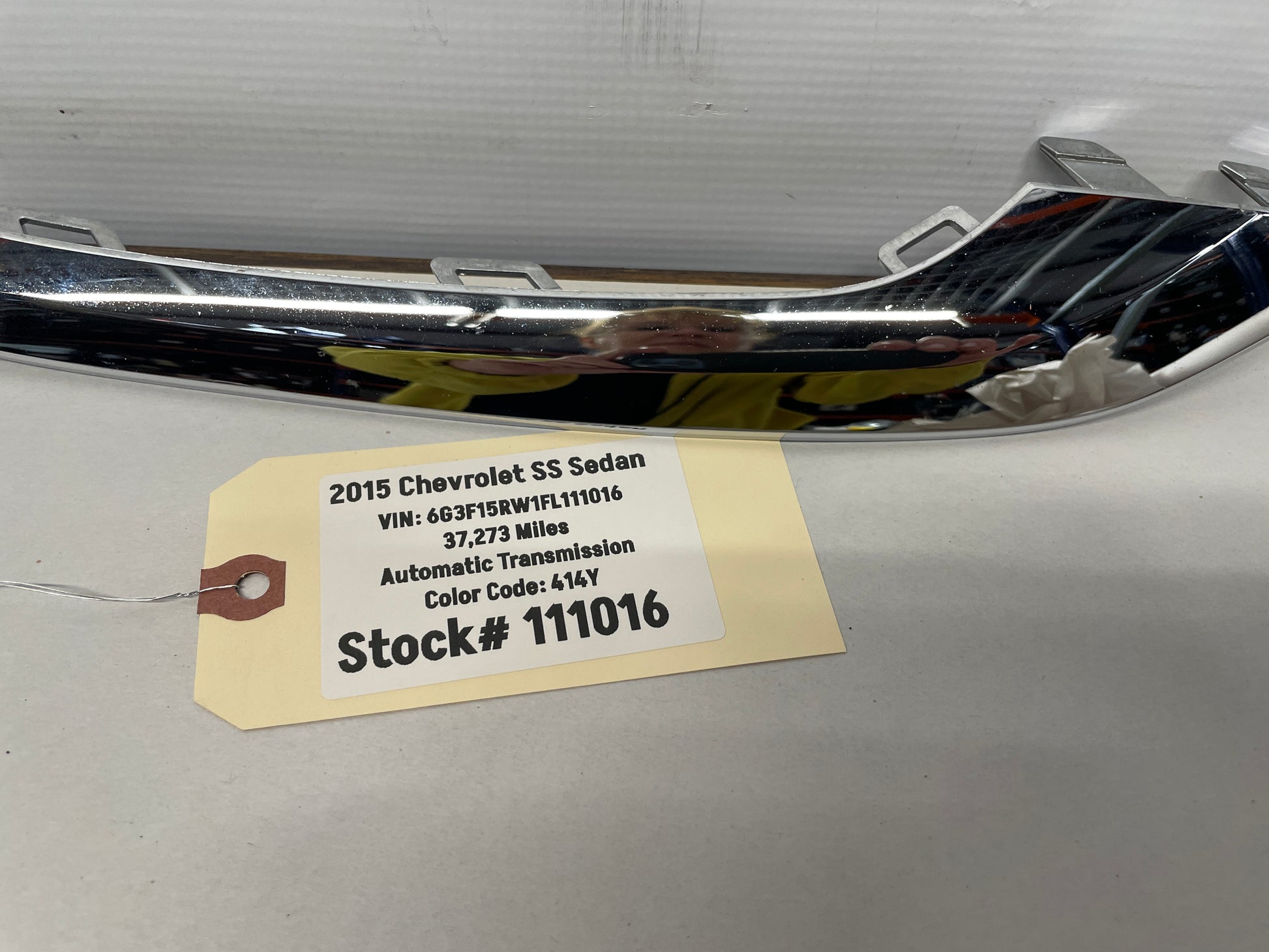 2016-17 Chevy SS Sedan Front Bumper RH DRL Fog Light Bezel Chrome OEM - Day's Parts Yard