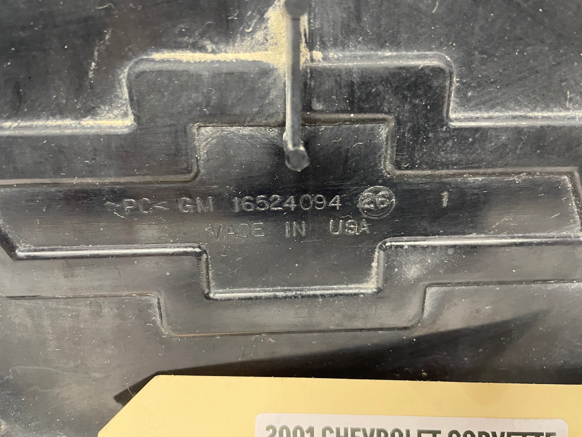 2001 Chevy C5 Corvette Rear License Plate Bracket Finish Panel Reverse Lights OEM - Day's Parts Yard