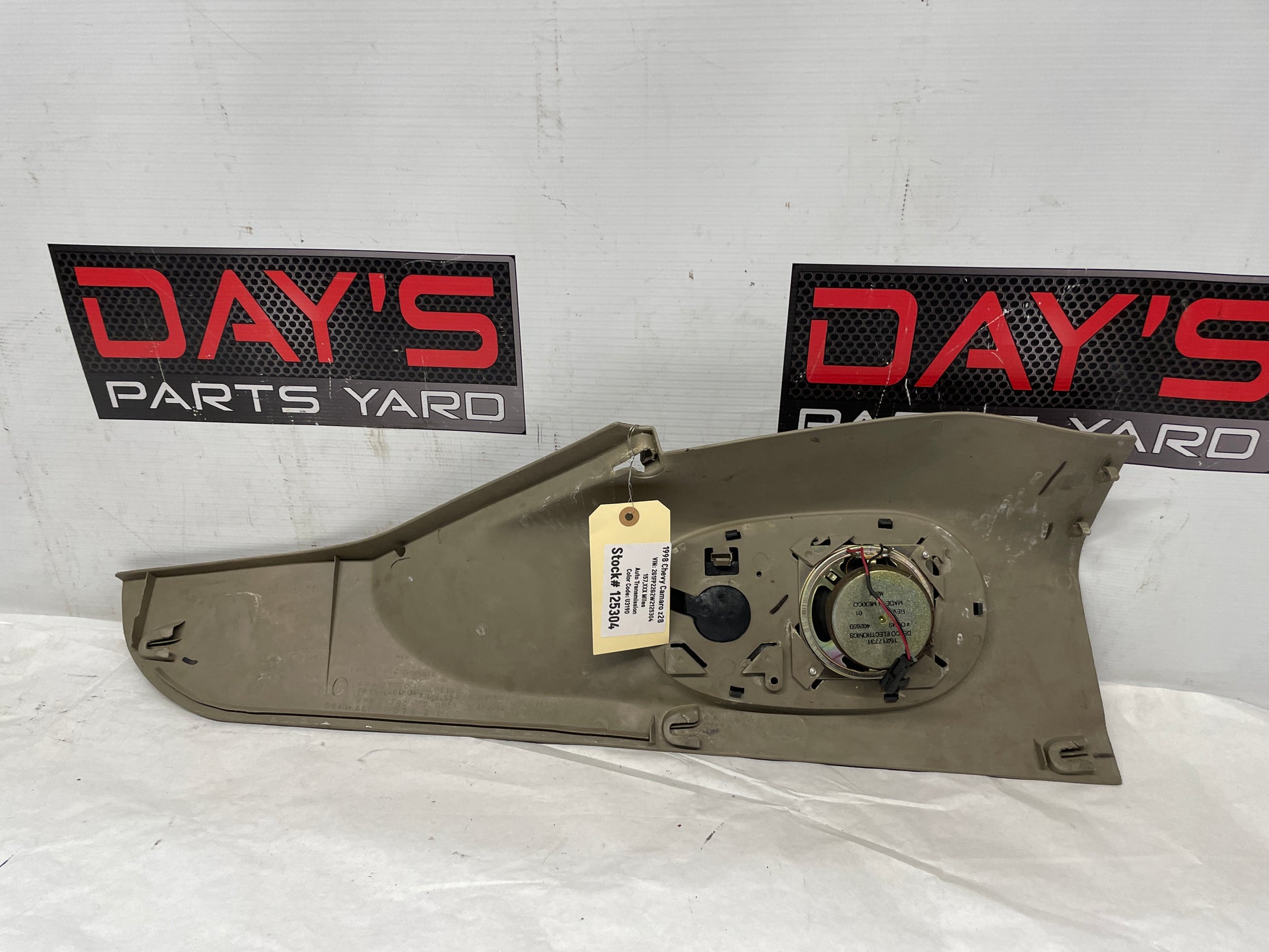 1998 Chevy Camaro Z28 LH Driver Rear Trunk Cargo Trim Panel Cover Tan OEM - Day's Parts Yard
