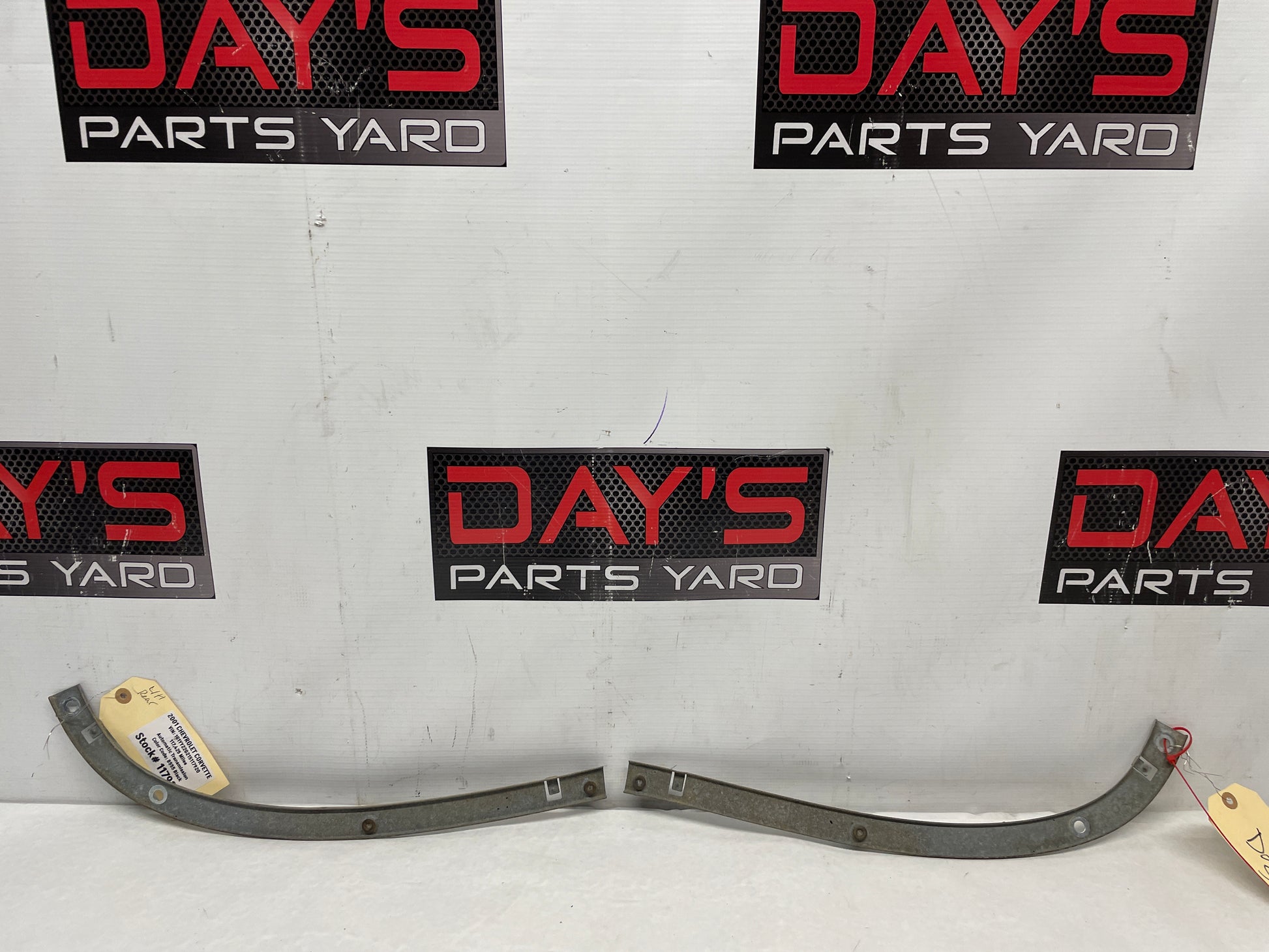 2001 Chevy C5 Corvette RH & LH Rear Bumper Quarter Fender Outer Bracket Support OEM - Day's Parts Yard