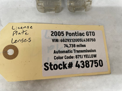 2005 Pontiac GTO License Plate Tag Light Lamp Set OEM