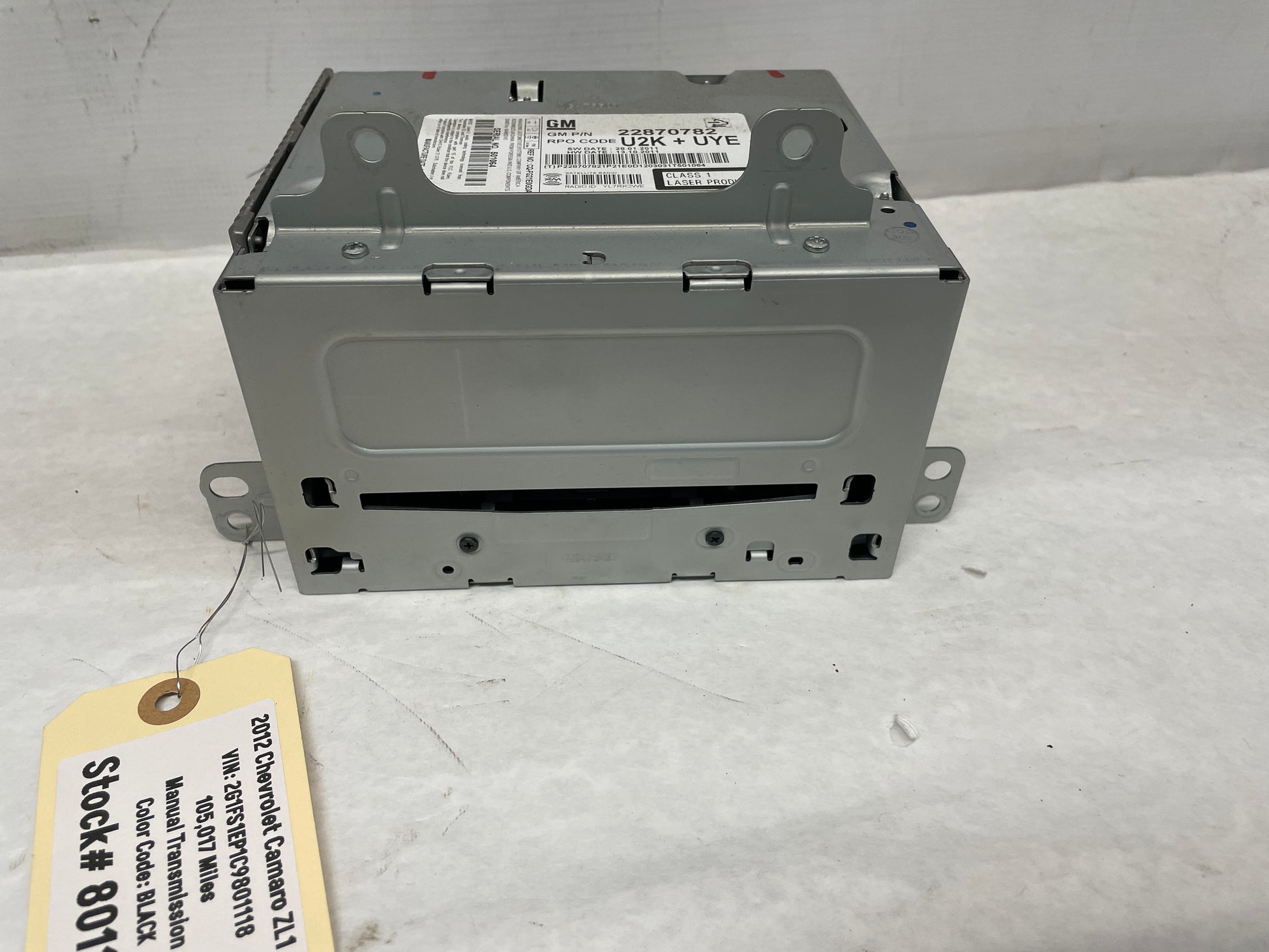 2012 Chevy Camaro ZL1 Radio Stereo HVAC Control Unit Display w/ Receiver OEM - Day's Parts Yard