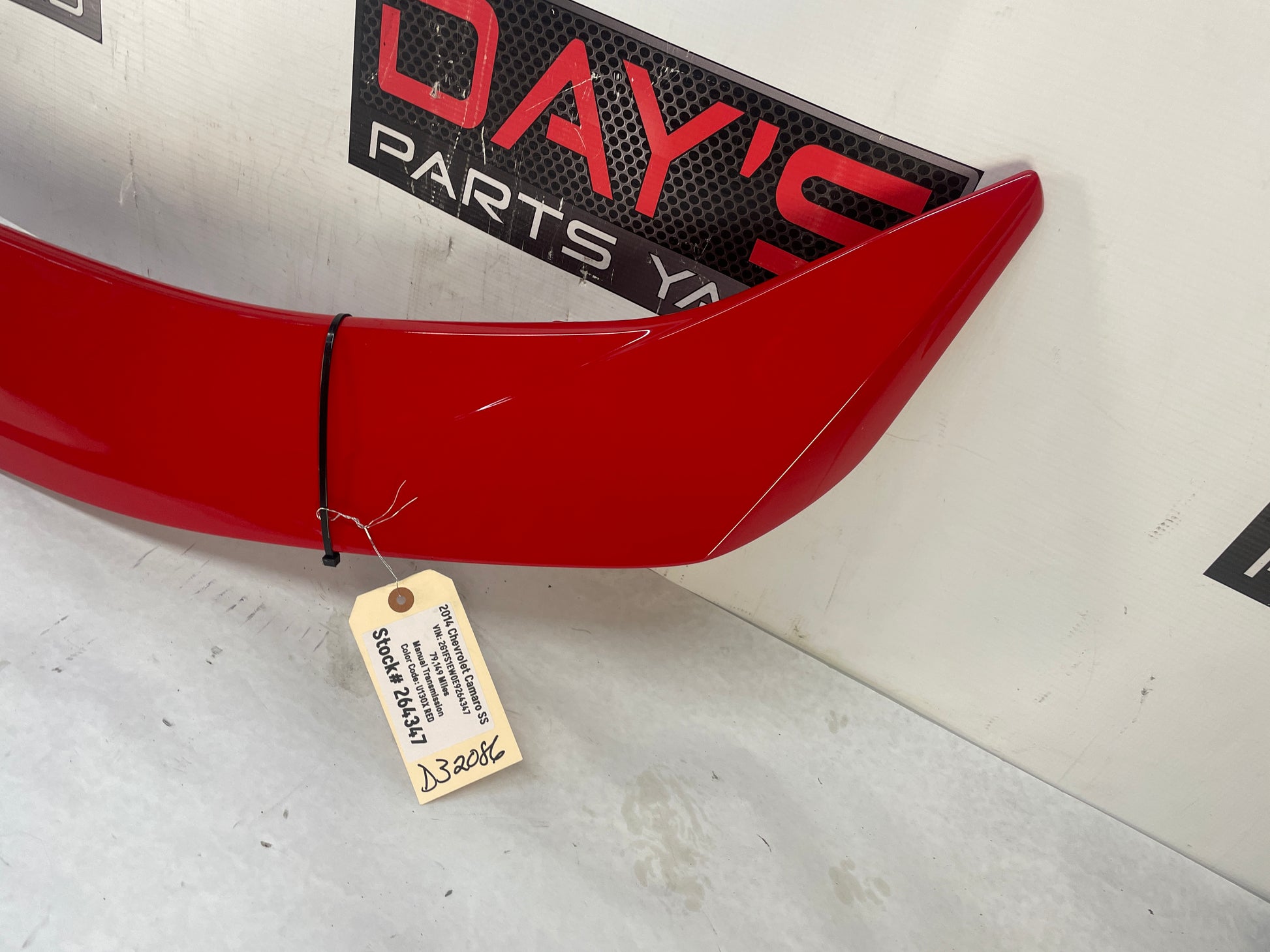 2014 Chevy Camaro SS Trunk Deck Lid Spoiler Wing Red OEM - Day's Parts Yard