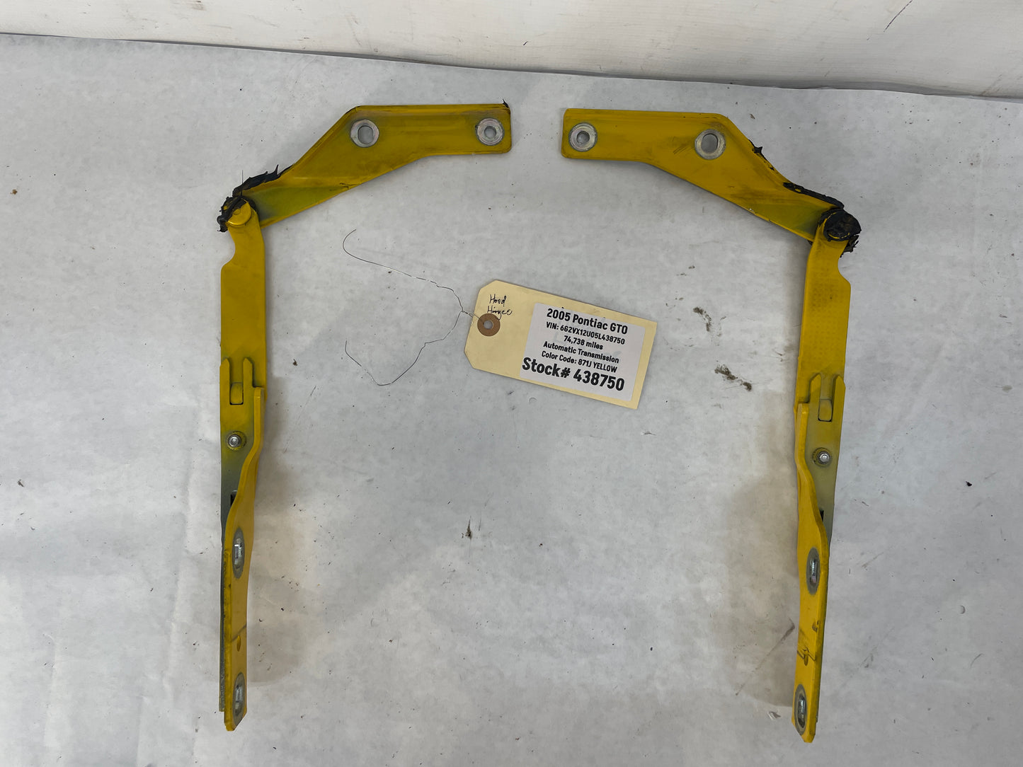 2005 Pontiac GTO RH & LH Hood Hinges Set OEM