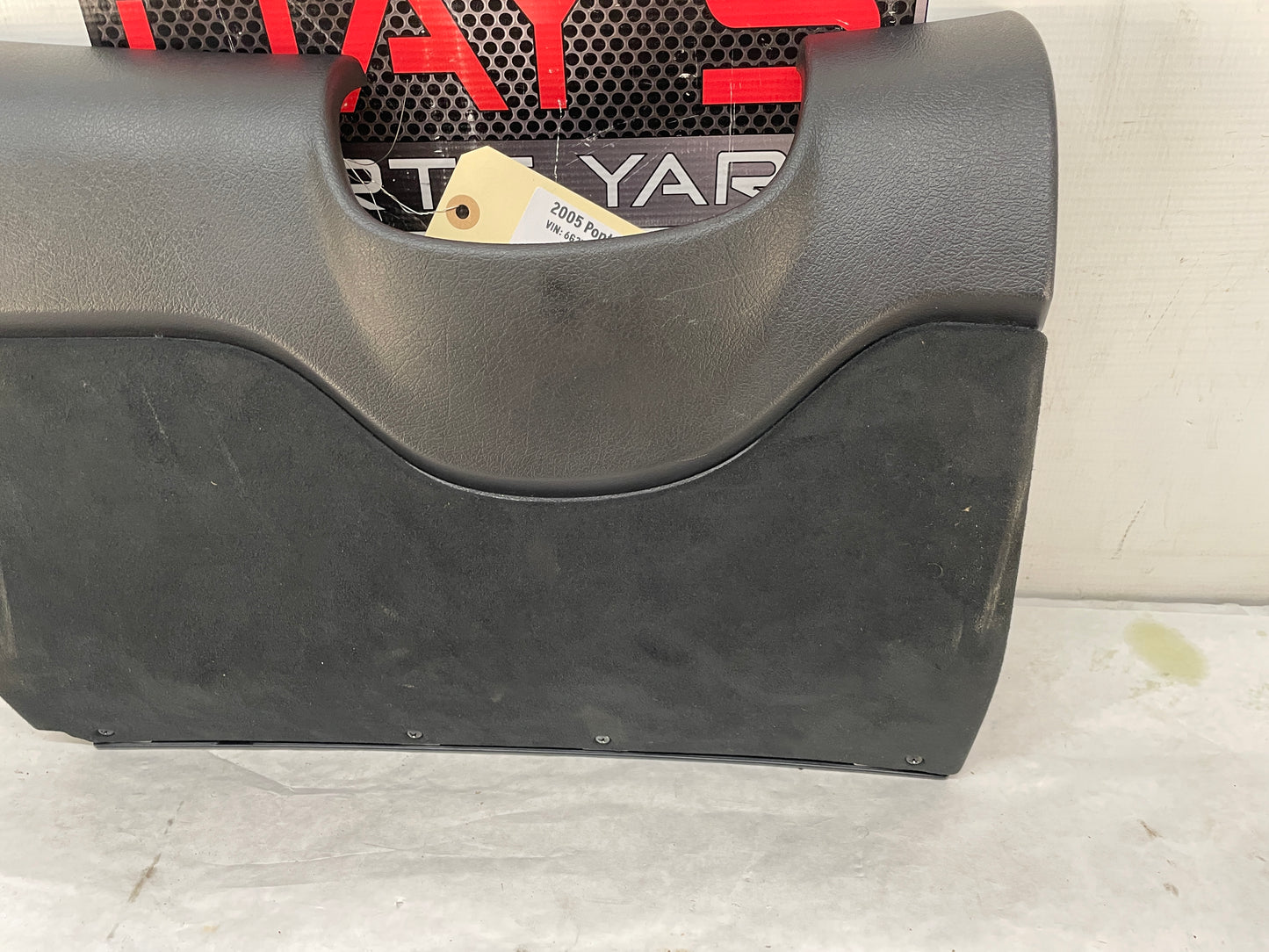 2005 Pontiac GTO Black Suede Lower Dash Knee Bolster Fuse Cover OEM