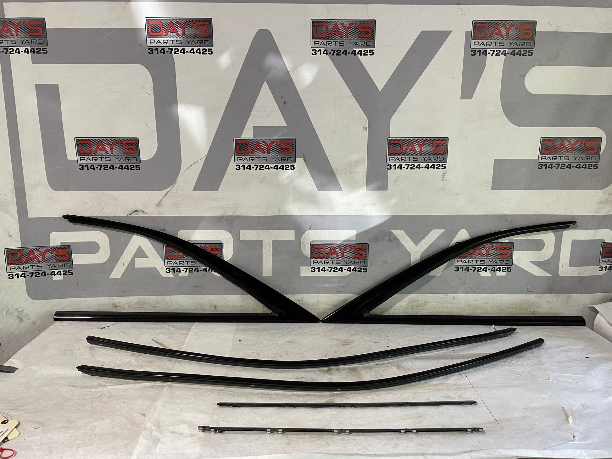 2017 Cadillac ATS-V Coupe Black RH & LH Window Sill Molding Trim Covers OEM - Day's Parts Yard