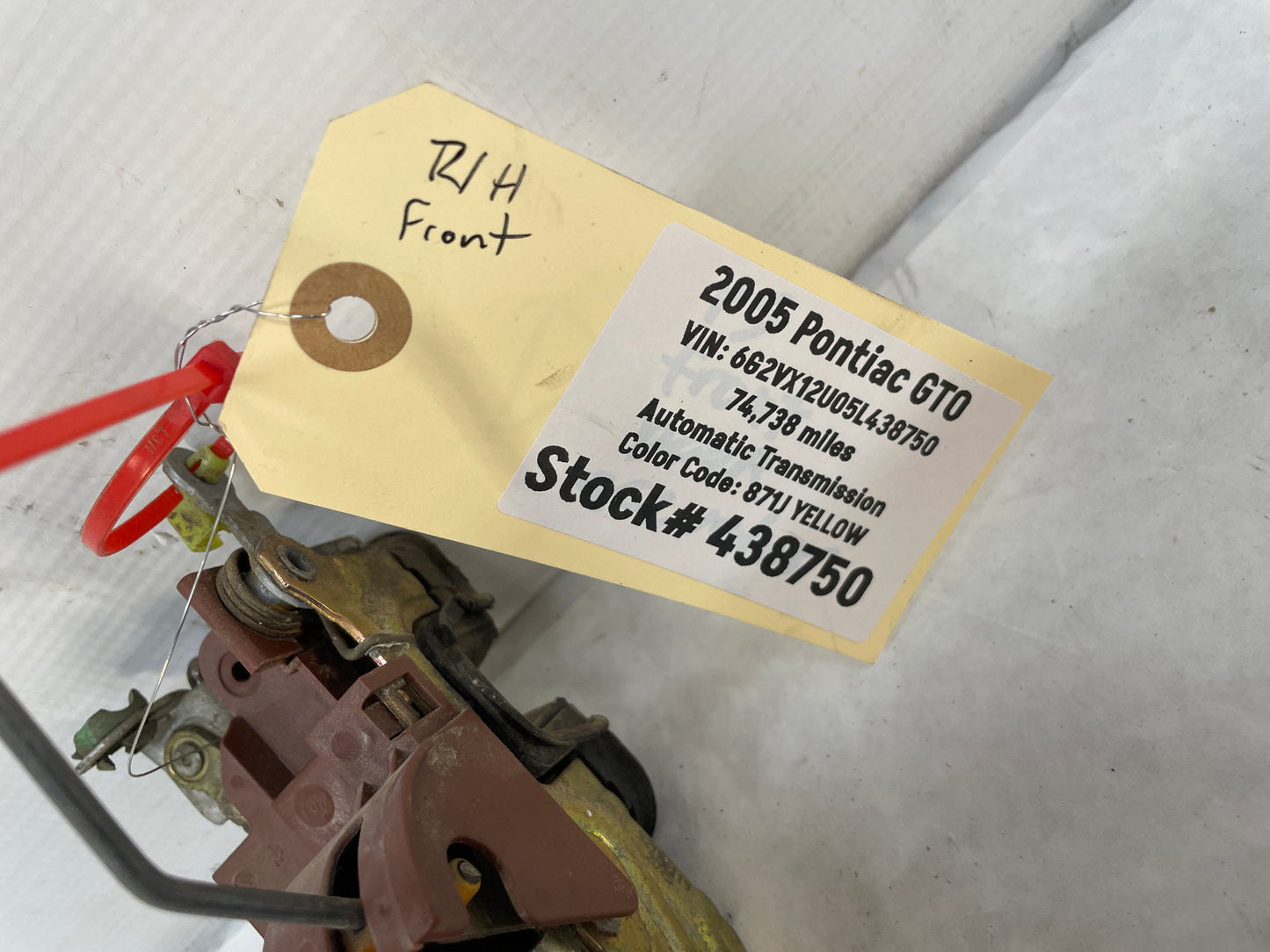 2005 Pontiac GTO RH Passenger Door Lock Actuator Assembly OEM