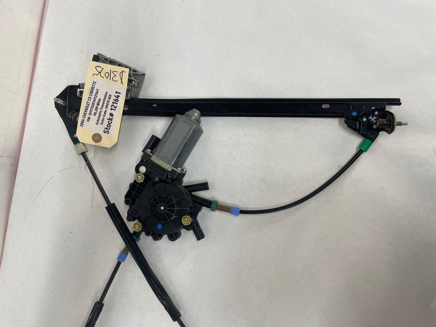 2004 Chevy C5 Corvette LH Driver Front Window Regulator w/ Motor OEM - Day's Parts Yard