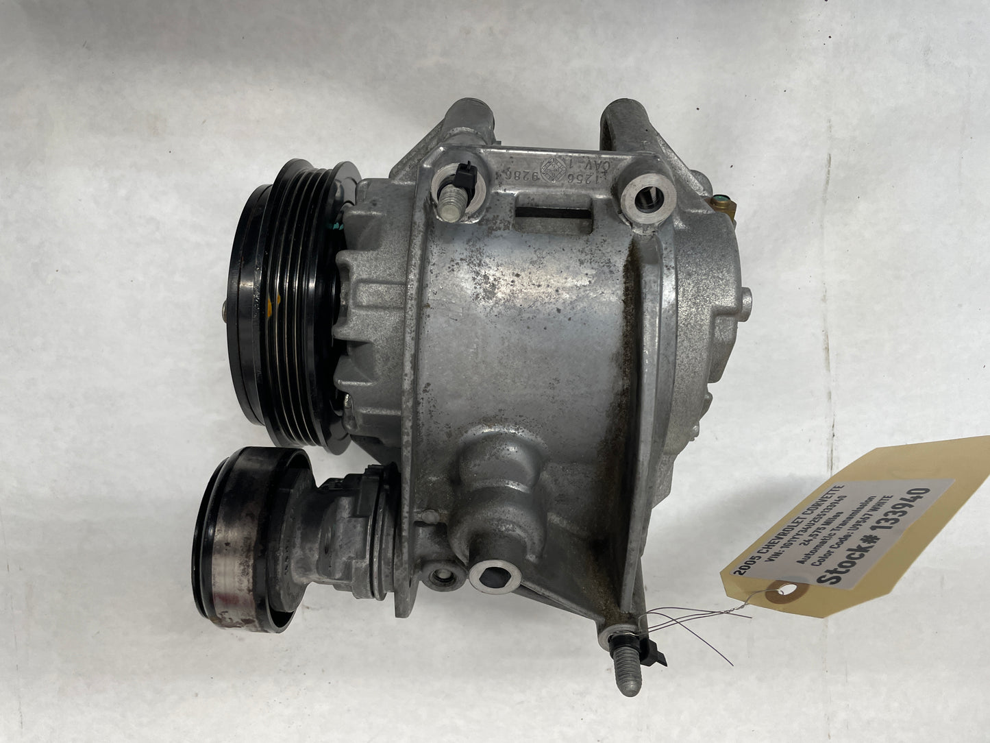 2005 Chevy C6 Corvette A/C Air Conditioner Compressor w/ Bracket OEM 24k - Day's Parts Yard