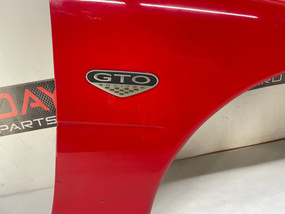 2005 Pontiac GTO RH Passenger Front Fender Red OEM - Day's Parts Yard