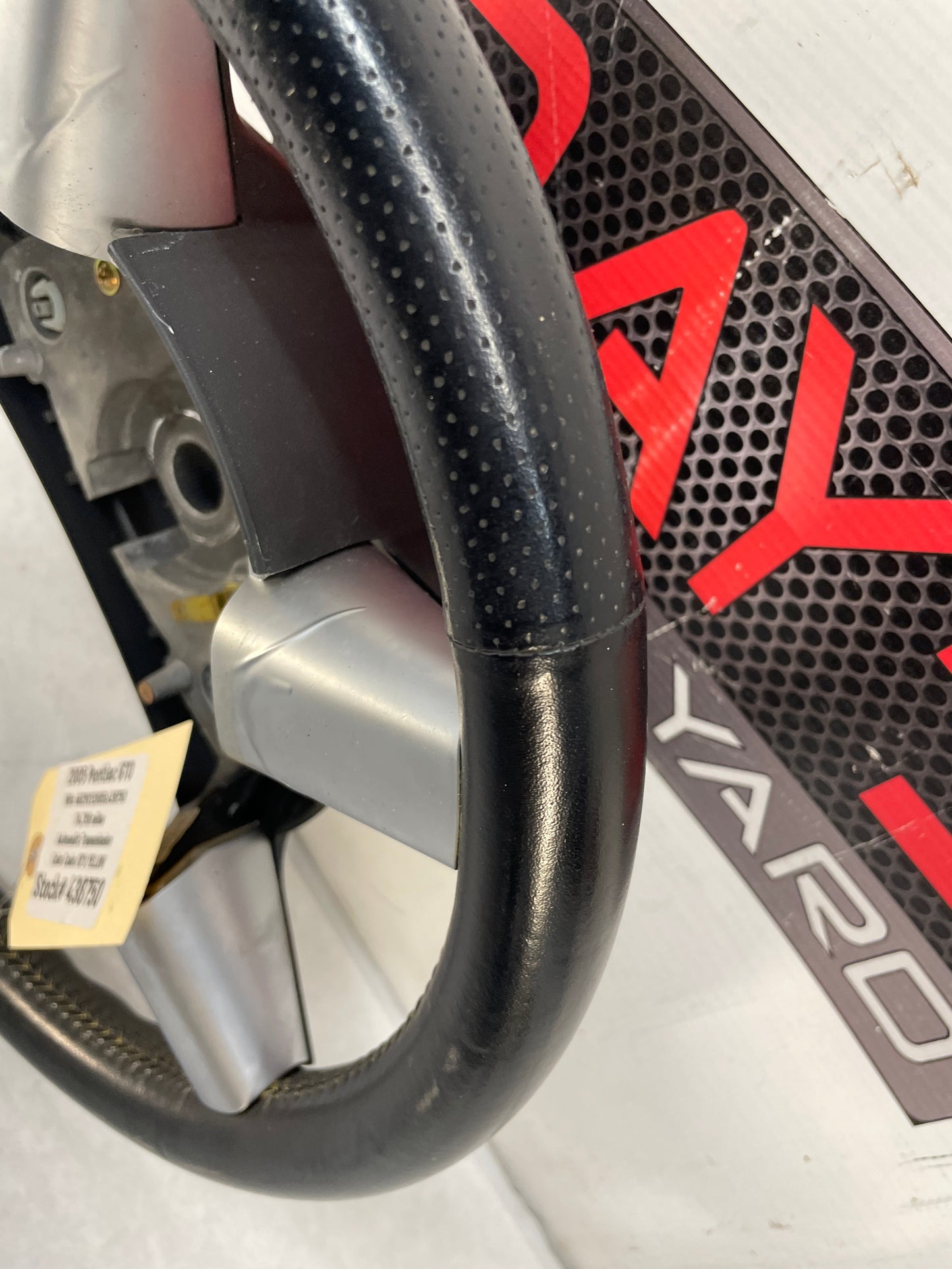 2005 Pontiac GTO Steering Wheel Yellow Stitching OEM