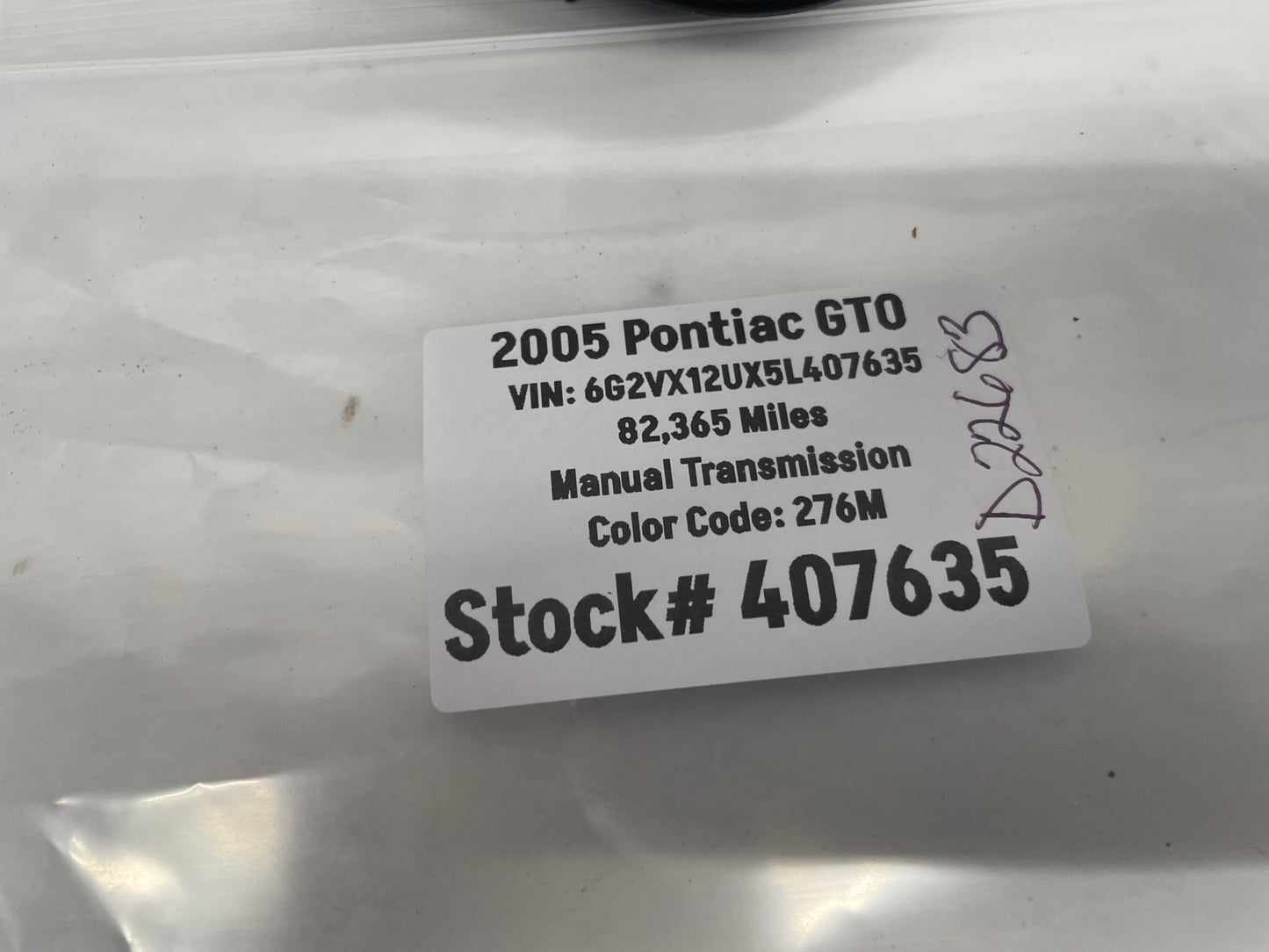 2005 Pontiac GTO LH Driver Interior Door Handle OEM