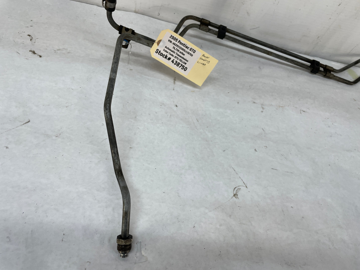 2005 Pontiac GTO Power Steering Lines Hoses Tubes OEM