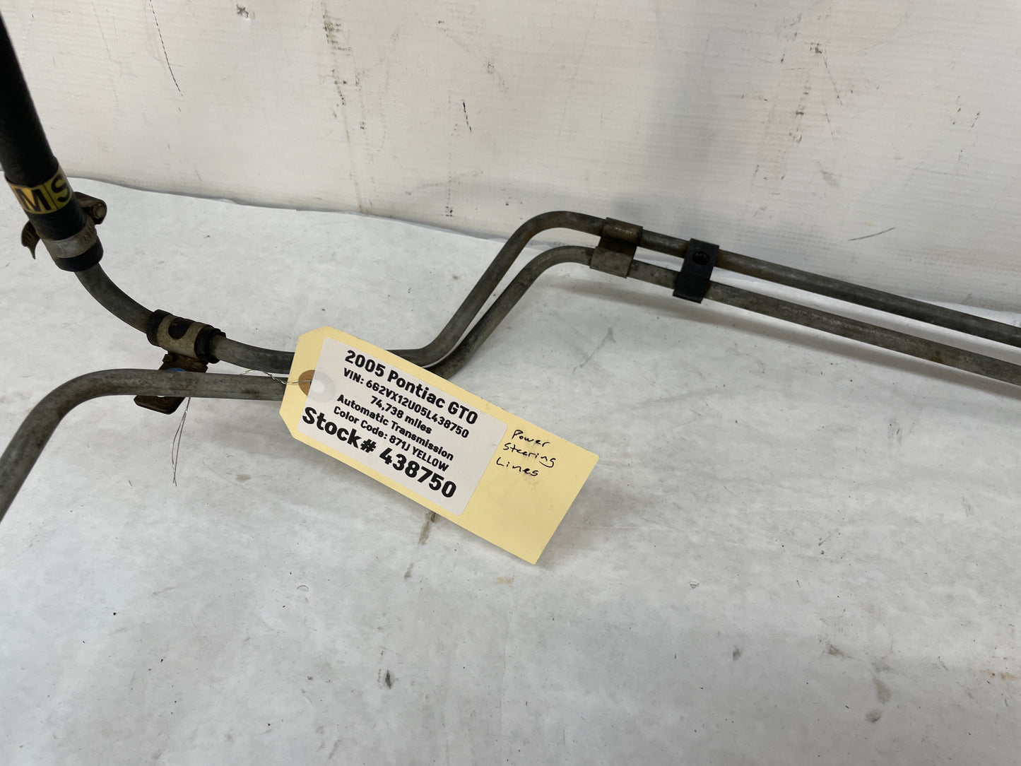 2005 Pontiac GTO Power Steering Lines Hoses Tubes OEM