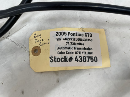 2005 Pontiac GTO Intake Manifold EVAP Purge Valve w/ Lines Hoses Tubes OEM