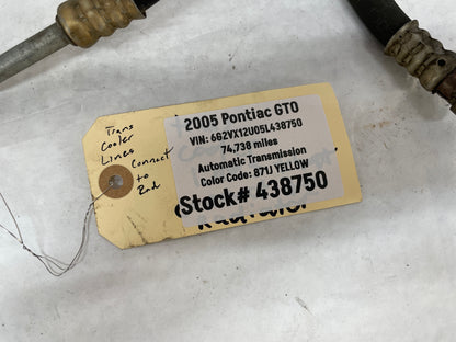 2005 Pontiac GTO Automatic Transmission Coolant Cooler Lines Hoses Tubes OEM