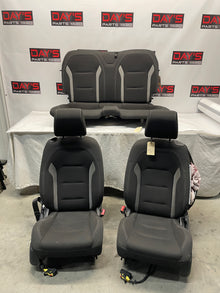 2020 Chevy Camaro SS LZ Seats Fronts and Rears Black and Gray Cloth OEM - Day's Parts Yard