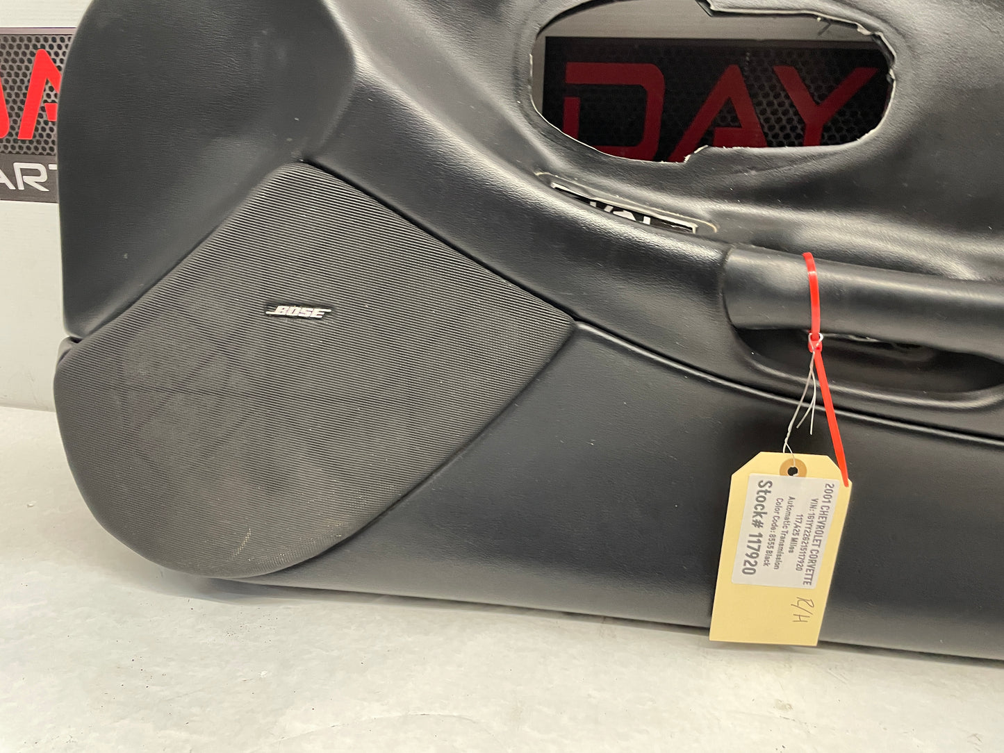 2001 Chevy C5 Corvette RH Passenger Front Interior Door Panel Trim OEM - Day's Parts Yard