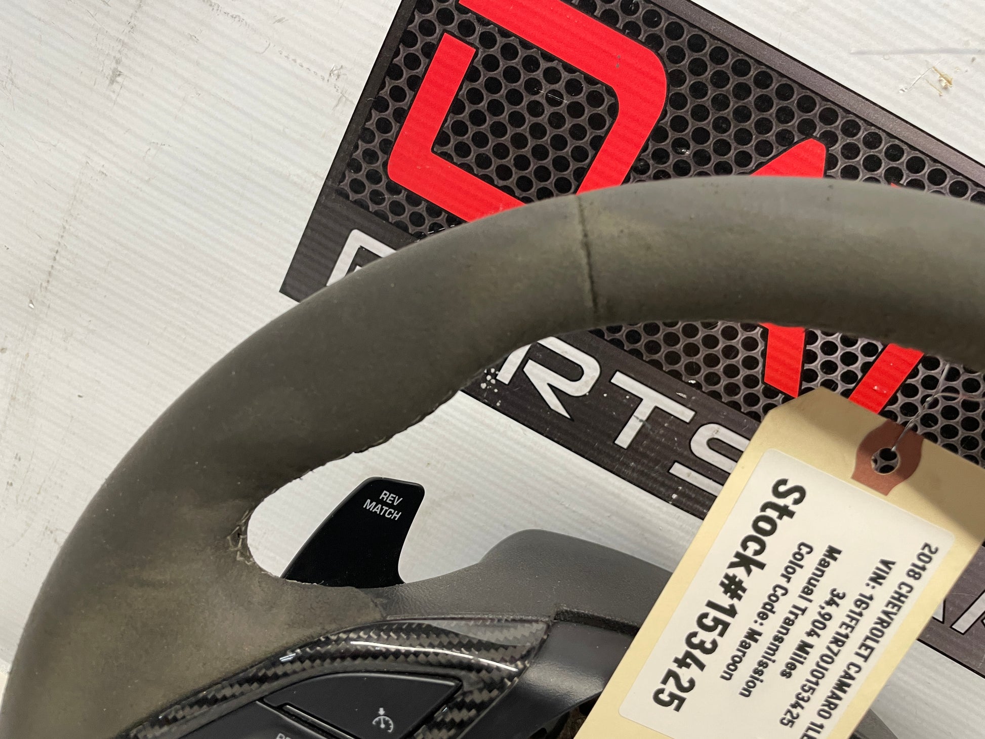2018 Chevy Camaro 1LE SS Steering Wheel Suede Alcantara w/ Carbon Fiber Trim OEM - Day's Parts Yard