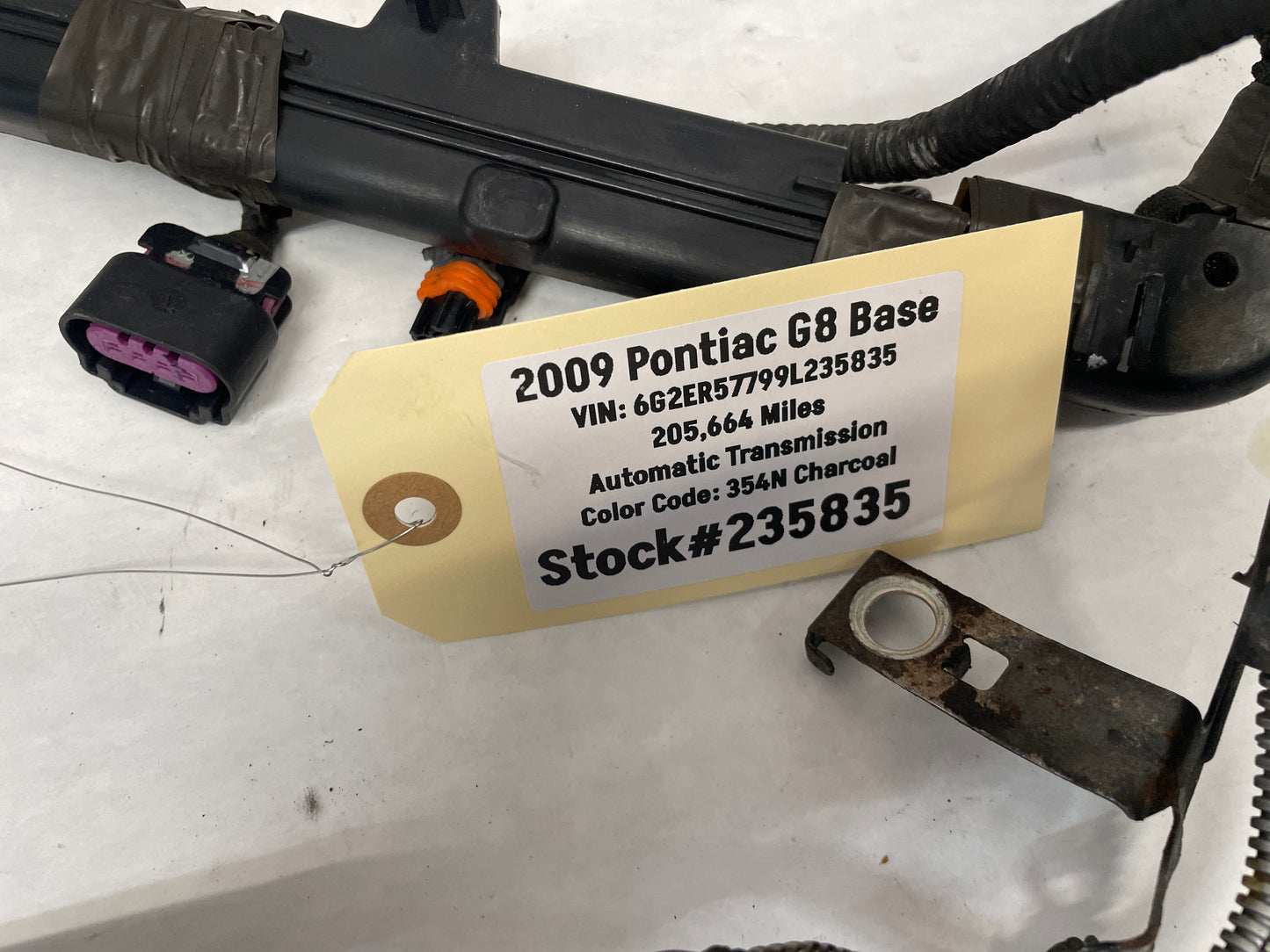 2009 Pontiac G8 Base Front Chassis Engine Bay Fire Wall Wire Wiring Harness OEM - Day's Parts Yard