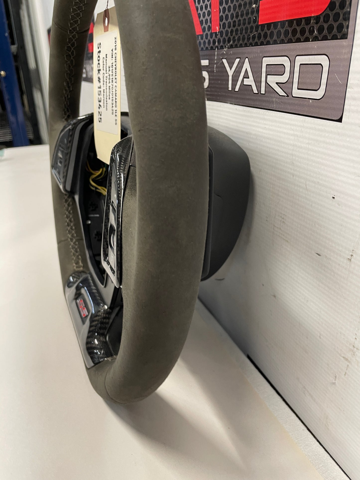 2018 Chevy Camaro 1LE SS Steering Wheel Suede Alcantara w/ Carbon Fiber Trim OEM - Day's Parts Yard