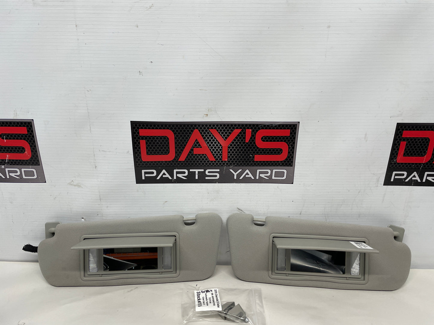 2015 Chevy SS Sedan RH & LH Sun Visor Sunvisor w/Clips OEM - Day's Parts Yard