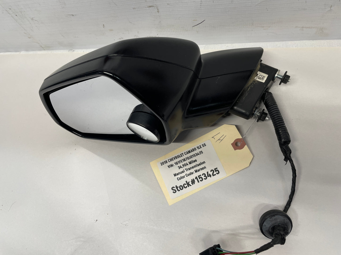 2018 Chevy Camaro 1LE SS LH Driver Exterior Side Mirror Black OEM - Day's Parts Yard