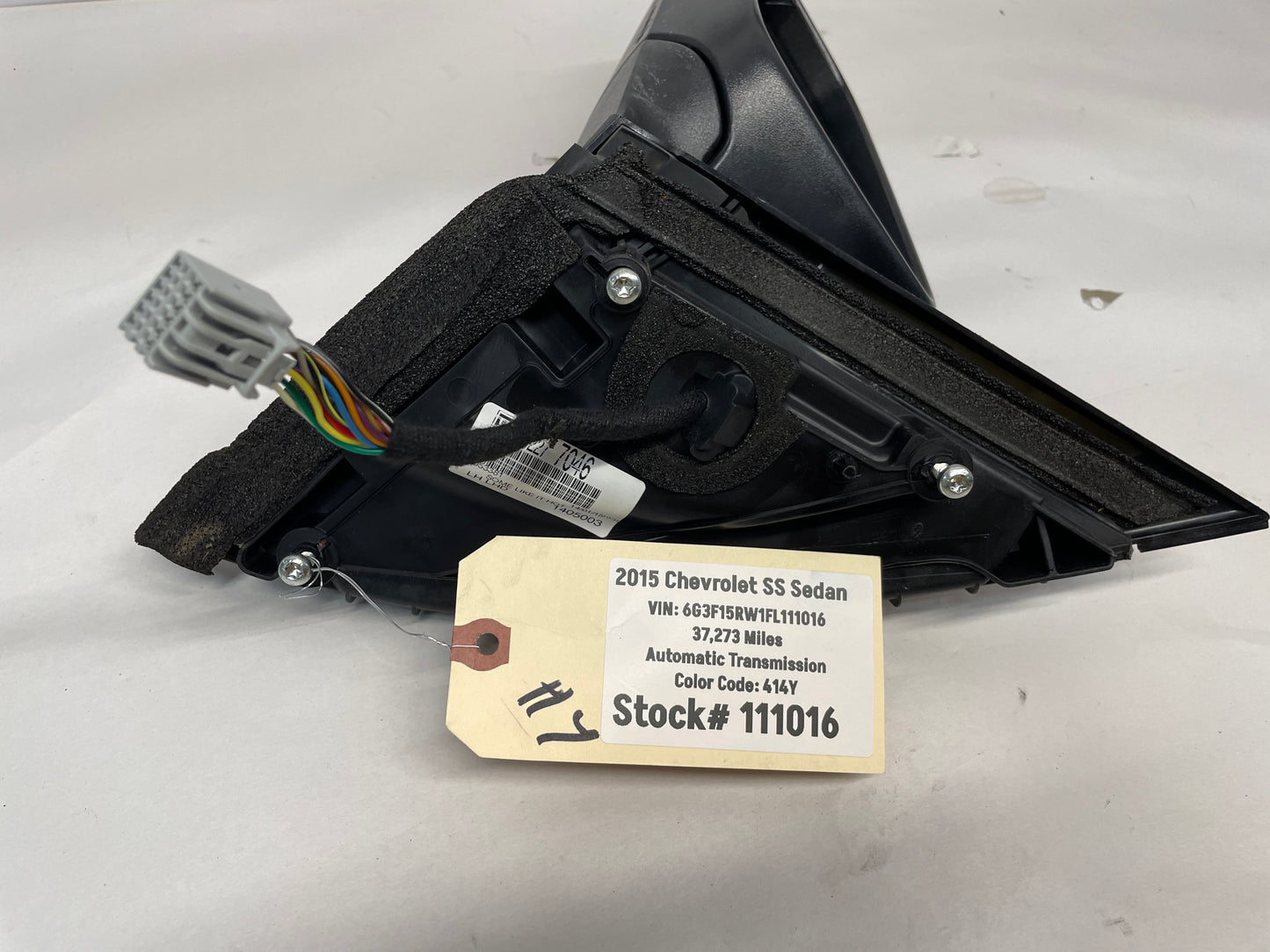 2015 Chevy SS Sedan LH Driver Exterior Door Mirror OEM - Day's Parts Yard