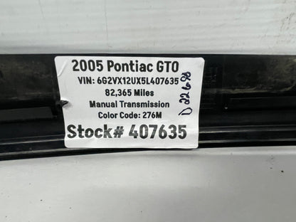 2005 Pontiac GTO LH Driver Exterior B Pillar Window Trim Cover OEM
