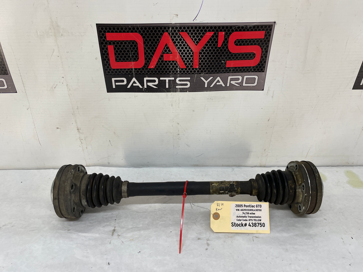 2005 Pontiac GTO RH Passenger CV Axle Half Shaft OEM