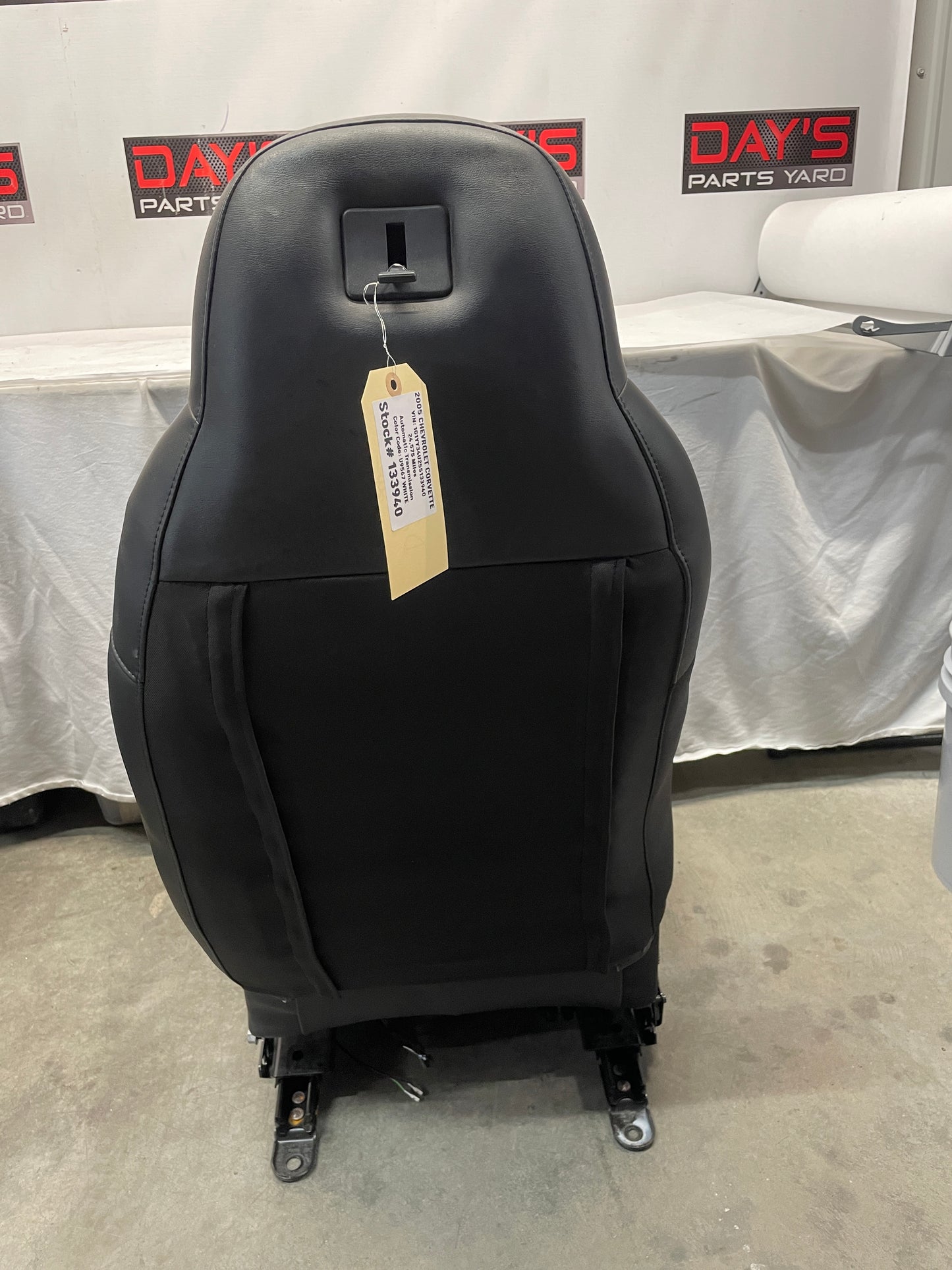 2005 Chevy C6 Corvette Front Seats Black Leather OEM - Day's Parts Yard