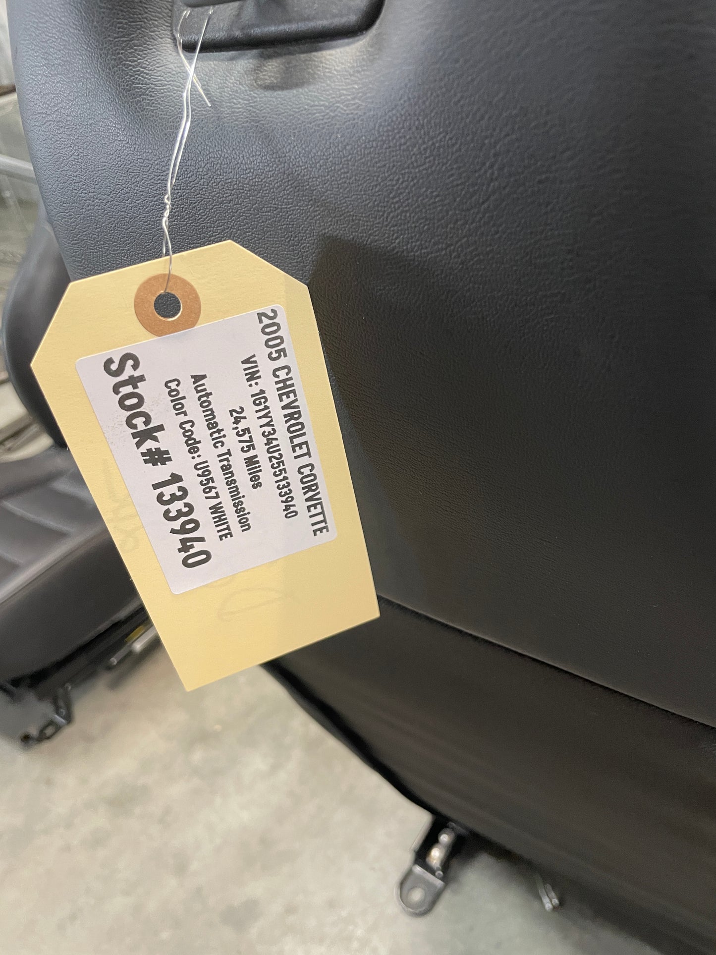 2005 Chevy C6 Corvette Front Seats Black Leather OEM - Day's Parts Yard