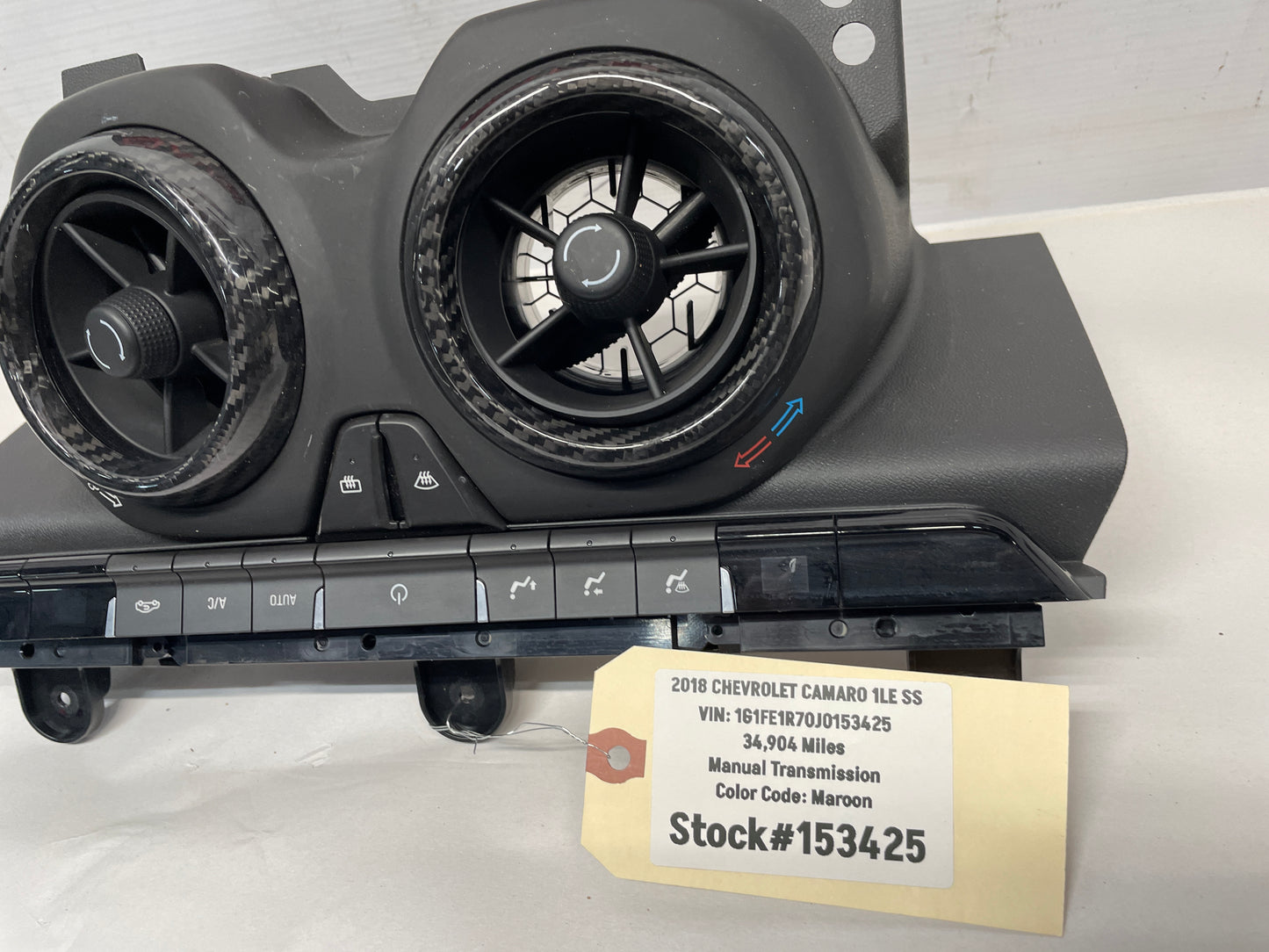 2018 Chevy Camaro 1LE SS HVAC Temperature Control Panel OEM - Day's Parts Yard