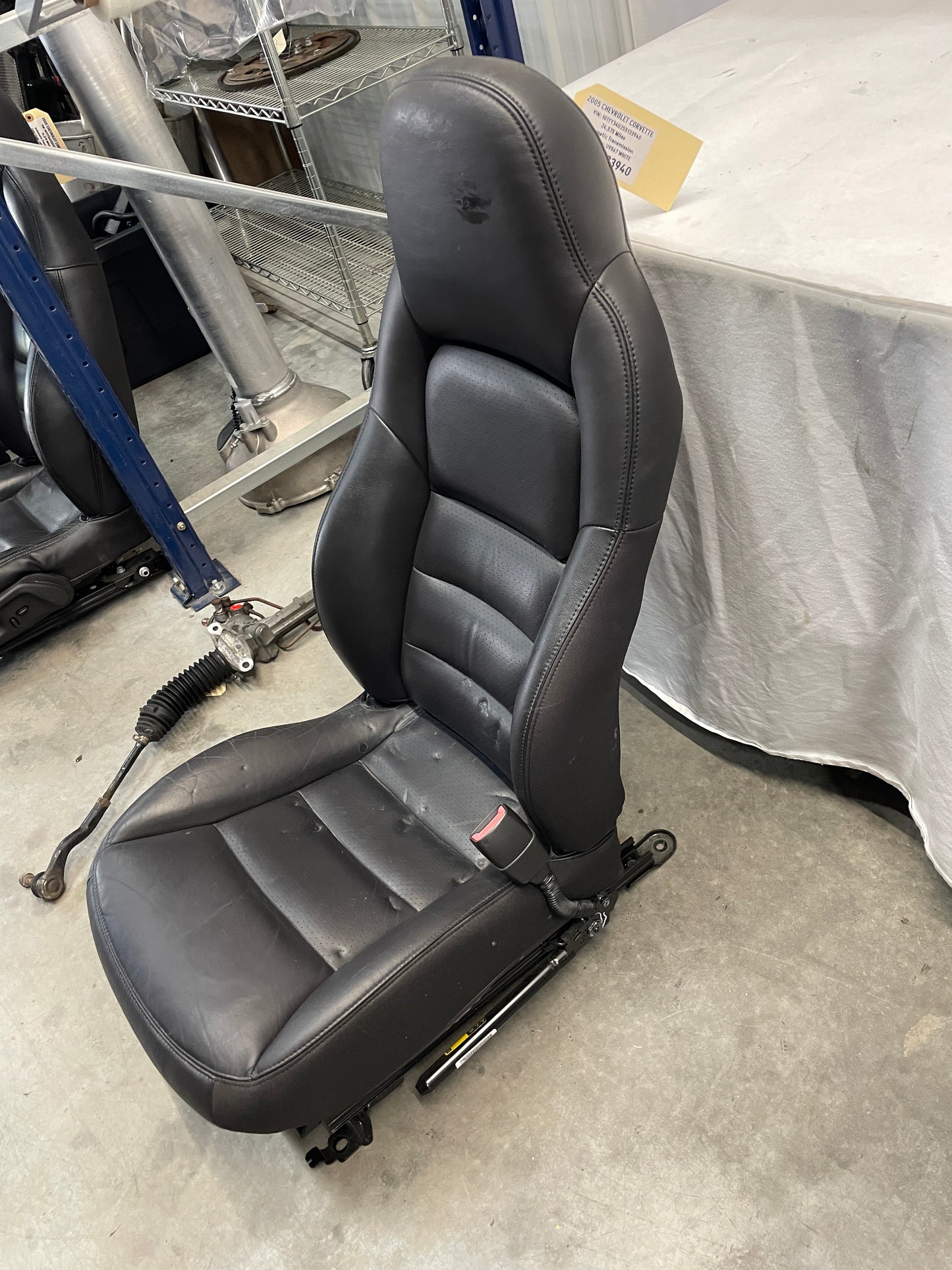 2005 Chevy C6 Corvette Front Seats Black Leather OEM - Day's Parts Yard