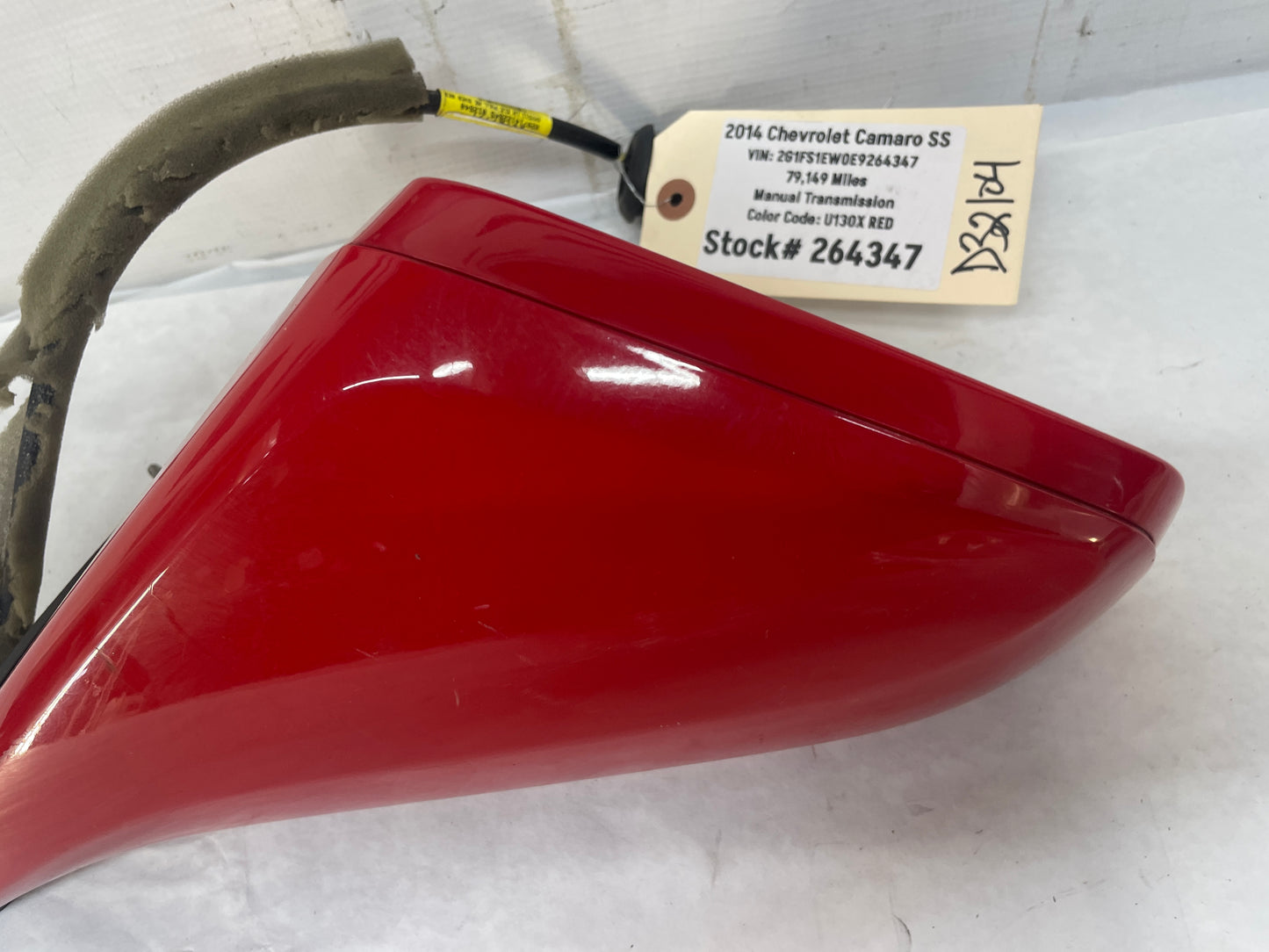 2014 Chevy Camaro SS LH Driver Exterior Out Side Mirror Red OEM - Day's Parts Yard