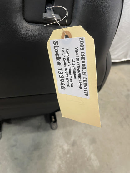 2005 Chevy C6 Corvette Front Seats Black Leather OEM - Day's Parts Yard
