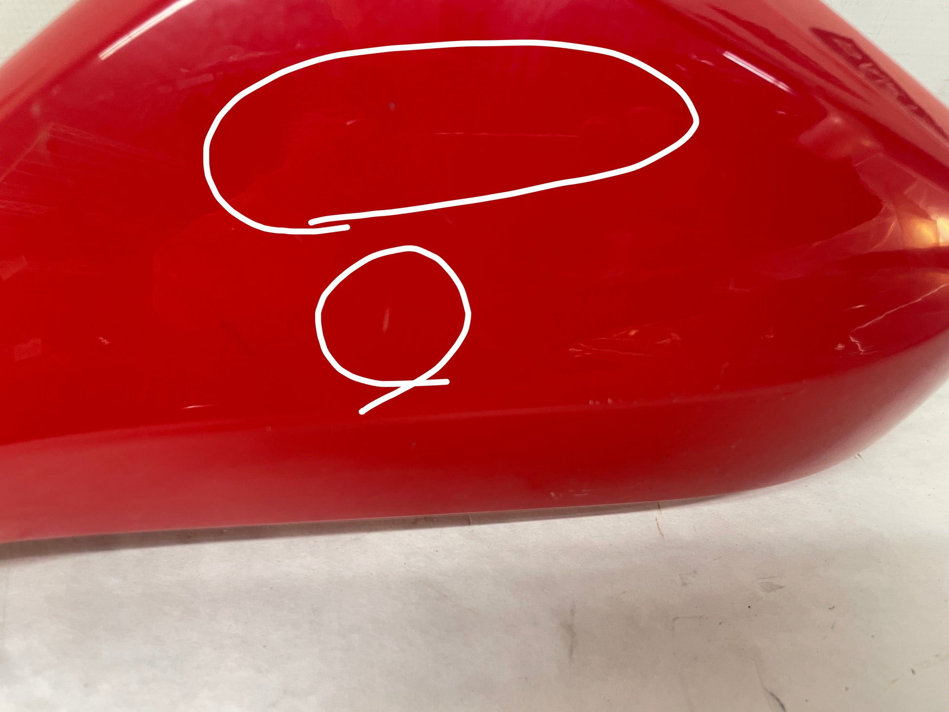 2014 Chevy Camaro SS LH Driver Exterior Out Side Mirror Red OEM - Day's Parts Yard