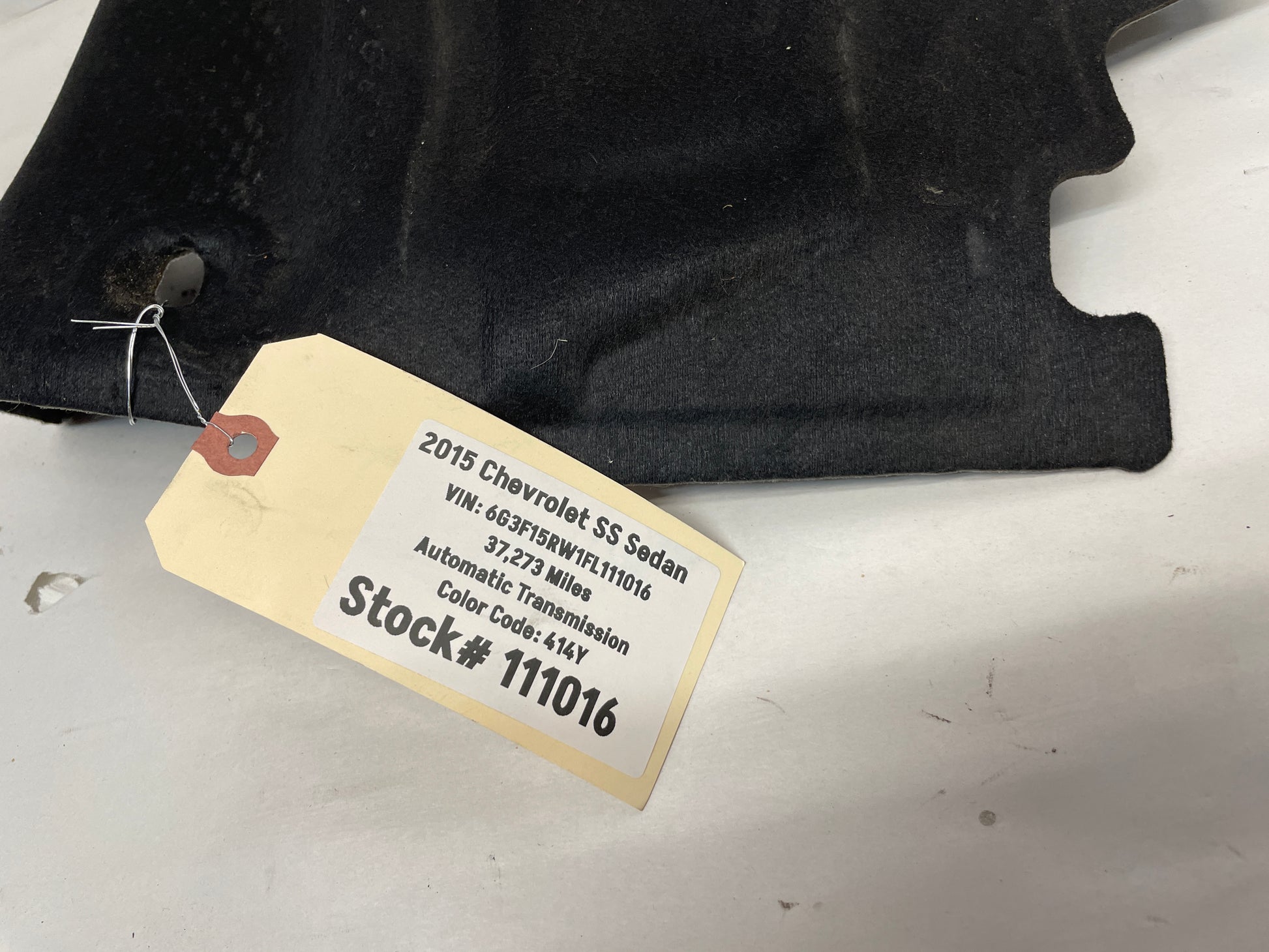 2015 Chevy SS Sedan Fire Wall Engine Bay Felt Heat Shield OEM - Day's Parts Yard