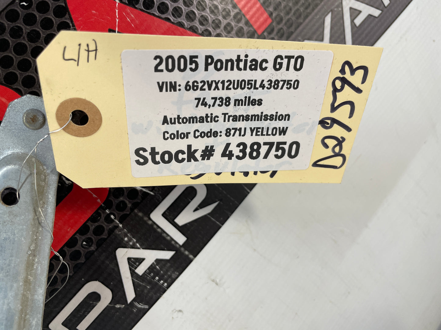 2005 Pontiac GTO LH Driver Front Window Regulator w/ Motor OEM