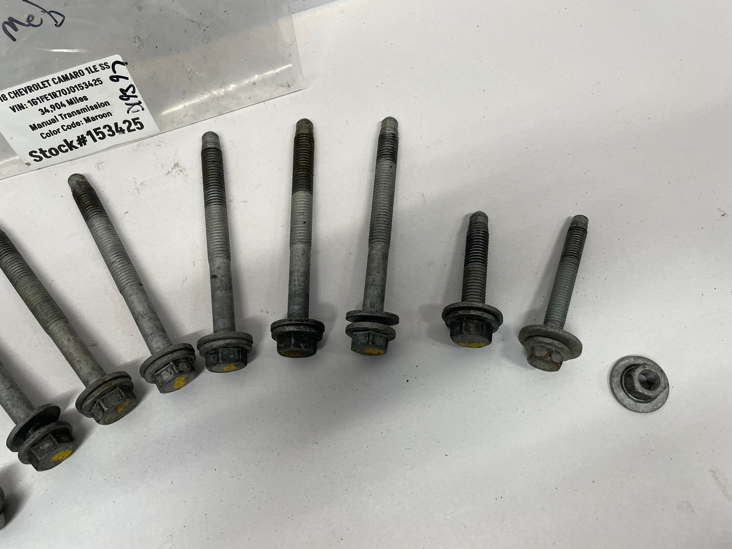 2018 Chevy Camaro 1LE SS Front Sub Frame K Member Bolts Hardware OEM - Day's Parts Yard