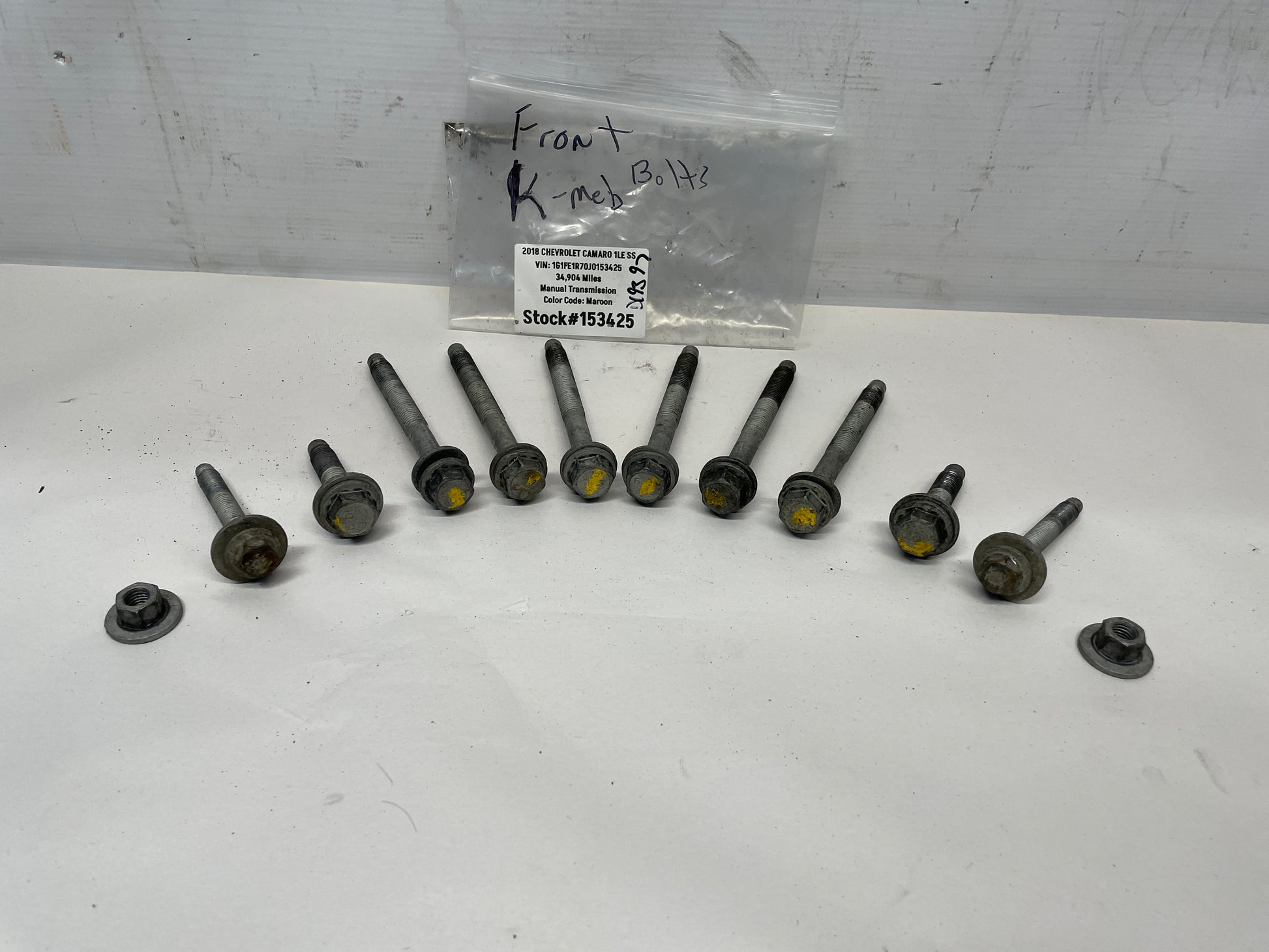 2018 Chevy Camaro 1LE SS Front Sub Frame K Member Bolts Hardware OEM - Day's Parts Yard