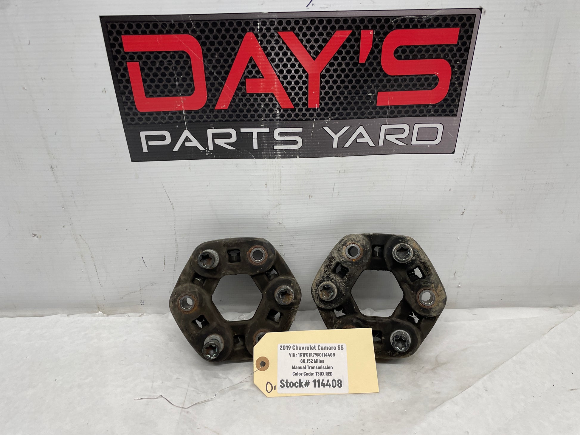 2019 Chevy Camaro SS Driveshaft Drive Shaft Couplers Isolators OEM - Day's Parts Yard