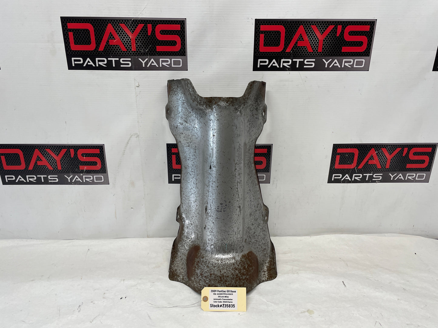 2009 Pontiac G8 Base Transmission Tunnel Exhaust Heat Shield OEM - Day's Parts Yard