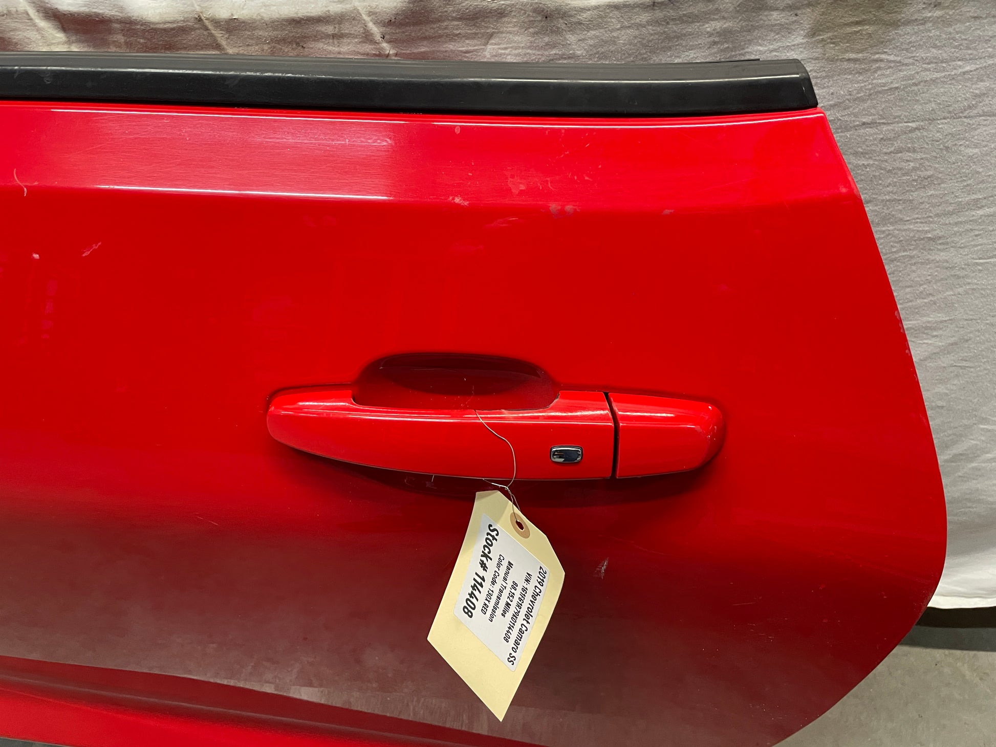 2019 Chevy Camaro  RH Passenger Front Exterior Door Red OEM - Day's Parts Yard
