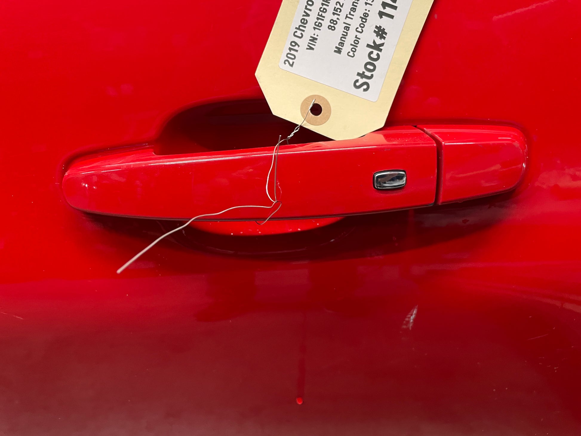 2019 Chevy Camaro  RH Passenger Front Exterior Door Red OEM - Day's Parts Yard