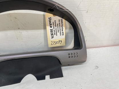 2005 Pontiac GTO Instrument Speedometer Gauge Cluster Bezel Trim Panel OEM - Day's Parts Yard