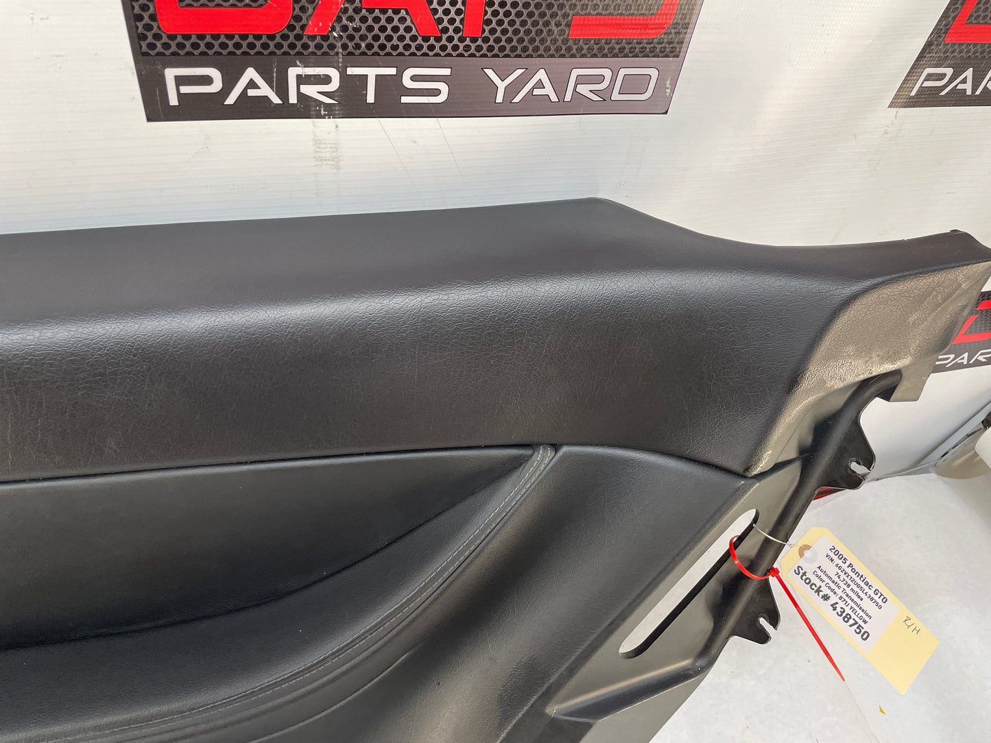 2005 Pontiac GTO RH Passenger Rear Interior Quarter Door Panel Trim Black OEM